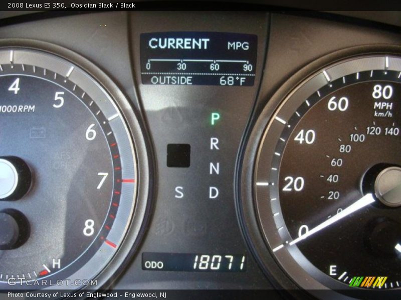 Obsidian Black / Black 2008 Lexus ES 350
