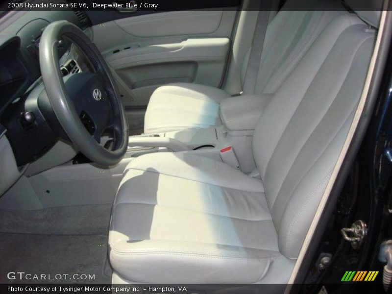 Deepwater Blue / Gray 2008 Hyundai Sonata SE V6