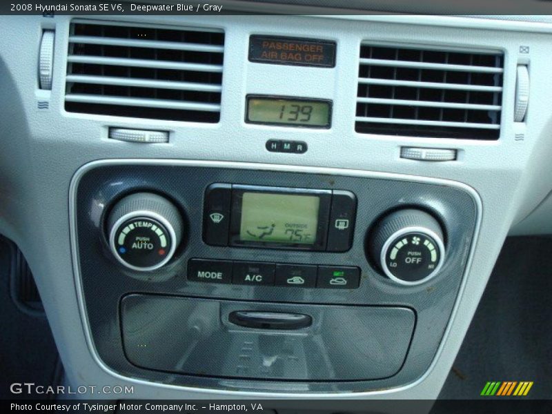 Deepwater Blue / Gray 2008 Hyundai Sonata SE V6