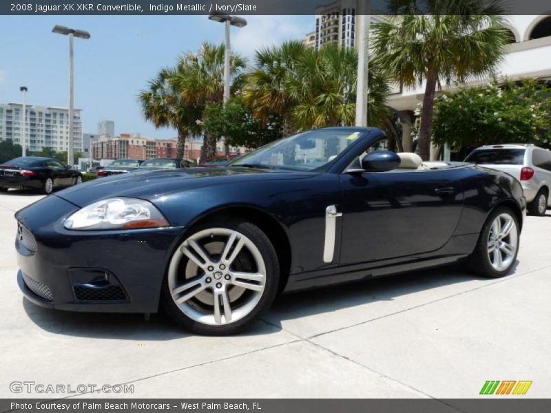 Indigo Metallic / Ivory/Slate 2008 Jaguar XK XKR Convertible