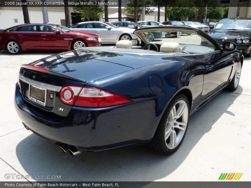 Indigo Metallic / Ivory/Slate 2008 Jaguar XK XKR Convertible