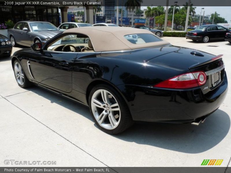 Ebony Black / Caramel 2008 Jaguar XK XKR Convertible