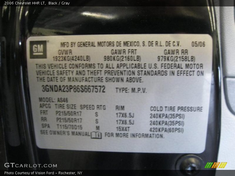 Black / Gray 2006 Chevrolet HHR LT