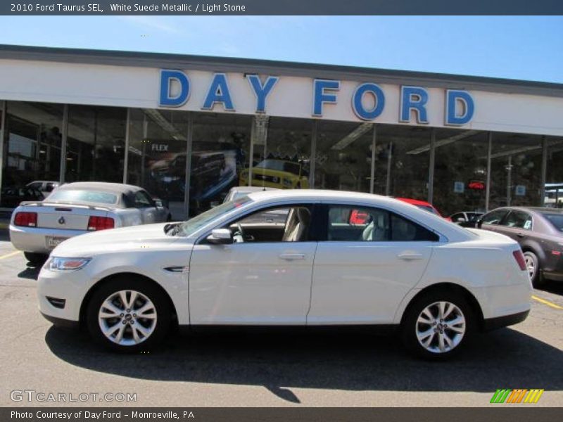 White Suede Metallic / Light Stone 2010 Ford Taurus SEL