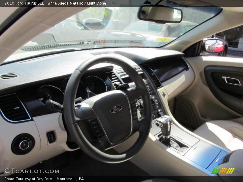 White Suede Metallic / Light Stone 2010 Ford Taurus SEL