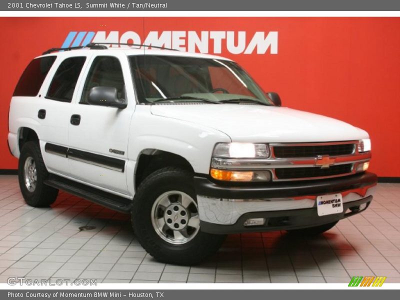 Summit White / Tan/Neutral 2001 Chevrolet Tahoe LS
