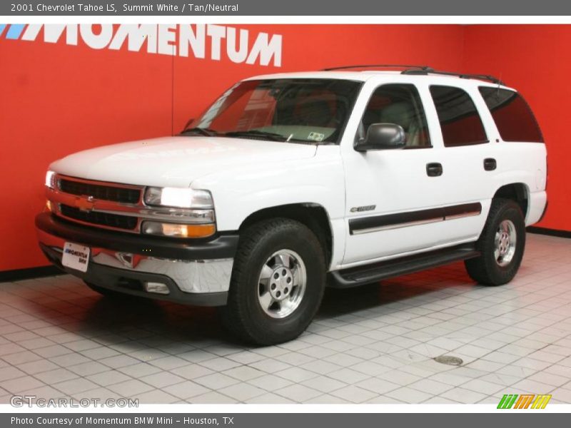 Summit White / Tan/Neutral 2001 Chevrolet Tahoe LS