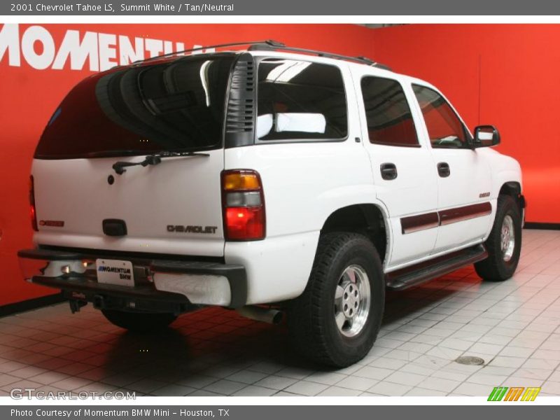 Summit White / Tan/Neutral 2001 Chevrolet Tahoe LS