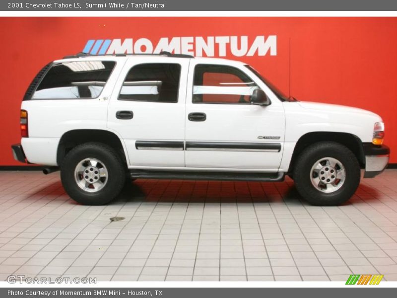 Summit White / Tan/Neutral 2001 Chevrolet Tahoe LS
