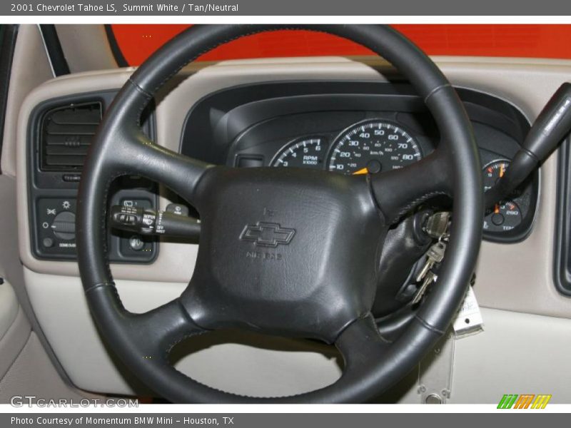 Summit White / Tan/Neutral 2001 Chevrolet Tahoe LS