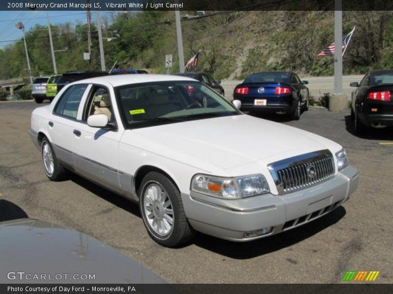 Vibrant White / Light Camel 2008 Mercury Grand Marquis LS