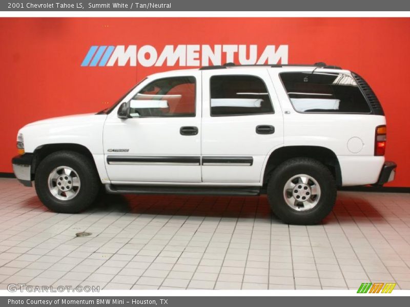 Summit White / Tan/Neutral 2001 Chevrolet Tahoe LS