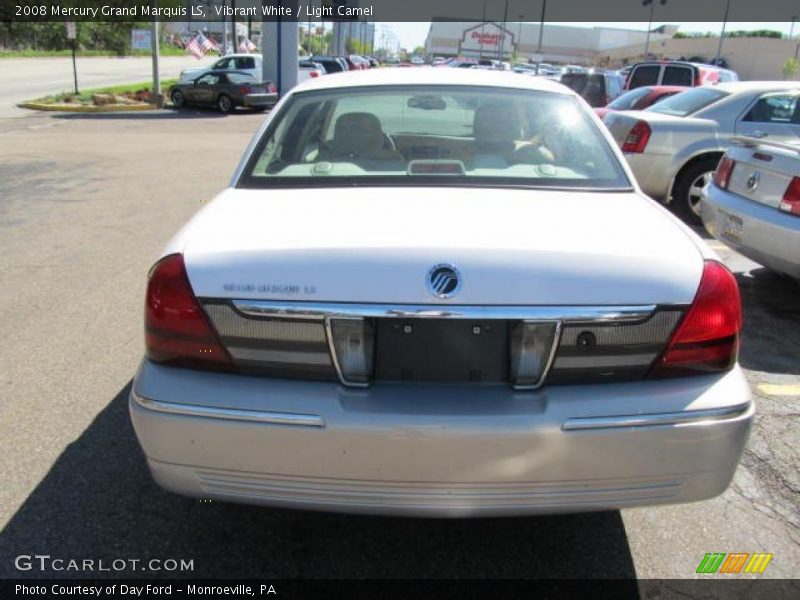 Vibrant White / Light Camel 2008 Mercury Grand Marquis LS