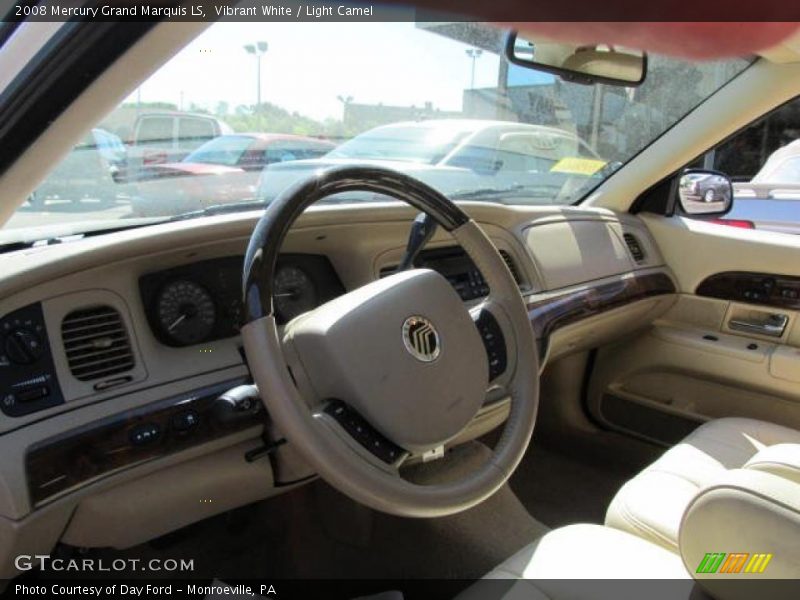 Vibrant White / Light Camel 2008 Mercury Grand Marquis LS