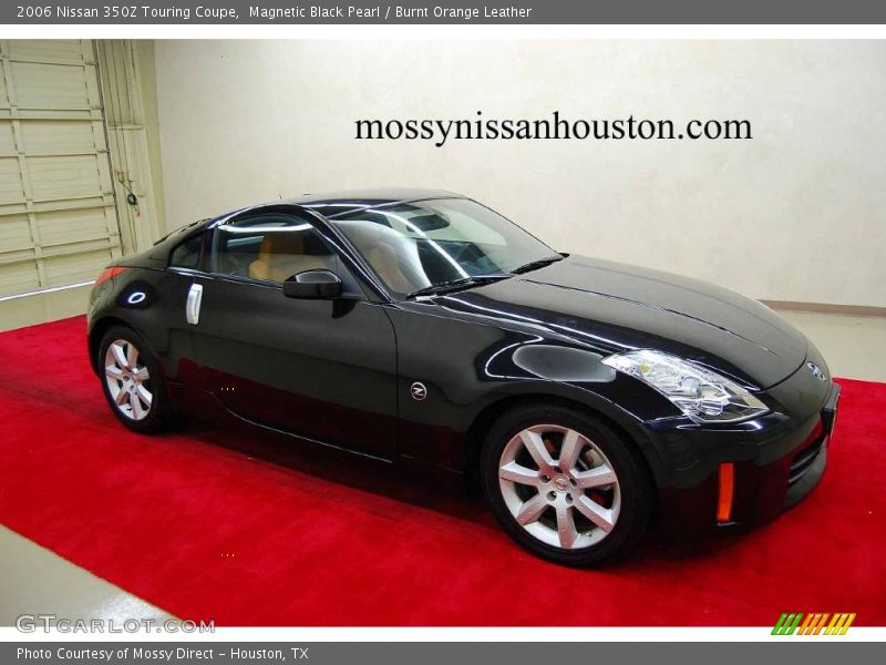 Magnetic Black Pearl / Burnt Orange Leather 2006 Nissan 350Z Touring Coupe