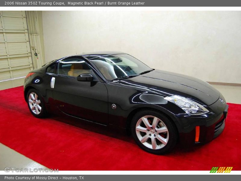 Magnetic Black Pearl / Burnt Orange Leather 2006 Nissan 350Z Touring Coupe