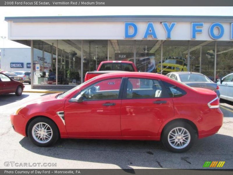Vermillion Red / Medium Stone 2008 Ford Focus SE Sedan