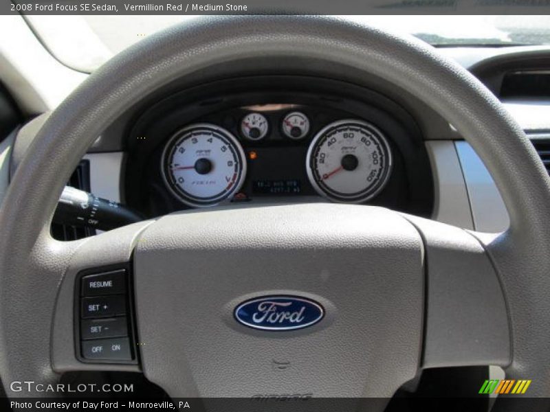 Vermillion Red / Medium Stone 2008 Ford Focus SE Sedan