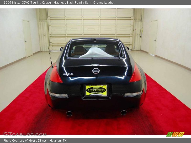 Magnetic Black Pearl / Burnt Orange Leather 2006 Nissan 350Z Touring Coupe