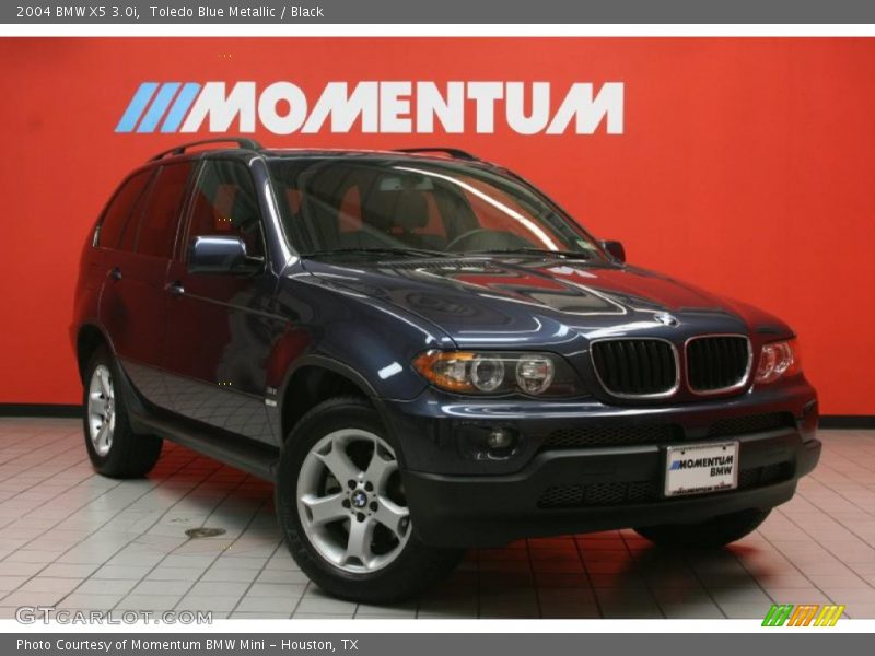 Toledo Blue Metallic / Black 2004 BMW X5 3.0i