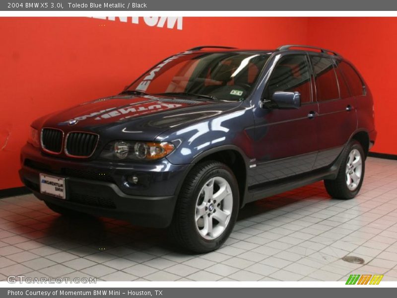 Toledo Blue Metallic / Black 2004 BMW X5 3.0i
