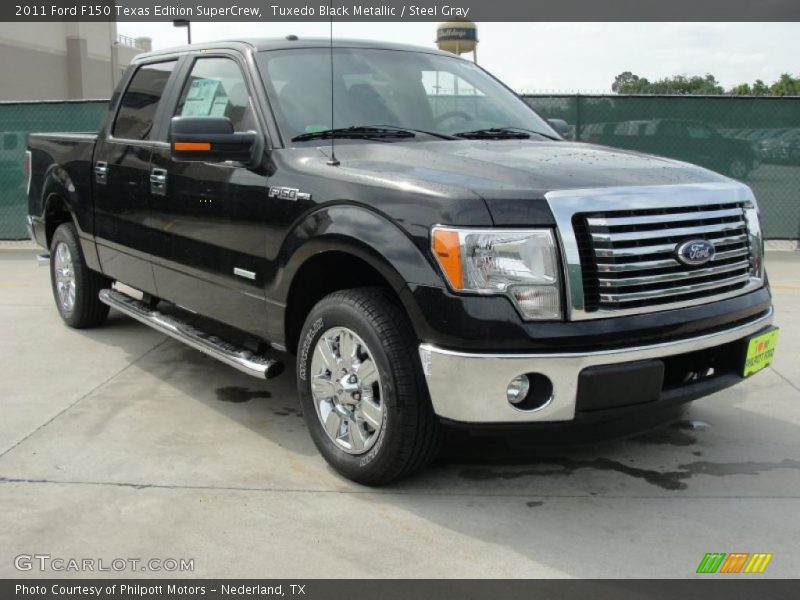 Tuxedo Black Metallic / Steel Gray 2011 Ford F150 Texas Edition SuperCrew