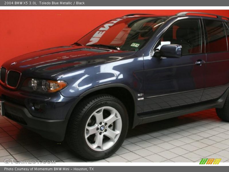 Toledo Blue Metallic / Black 2004 BMW X5 3.0i