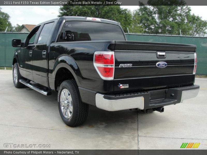 Tuxedo Black Metallic / Steel Gray 2011 Ford F150 Texas Edition SuperCrew