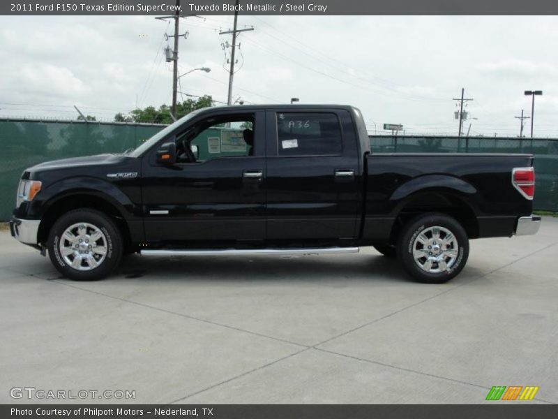 Tuxedo Black Metallic / Steel Gray 2011 Ford F150 Texas Edition SuperCrew
