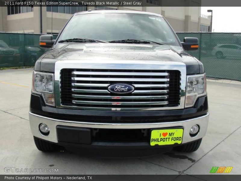Tuxedo Black Metallic / Steel Gray 2011 Ford F150 Texas Edition SuperCrew