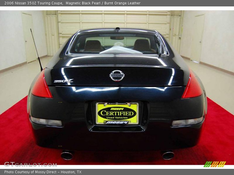 Magnetic Black Pearl / Burnt Orange Leather 2006 Nissan 350Z Touring Coupe