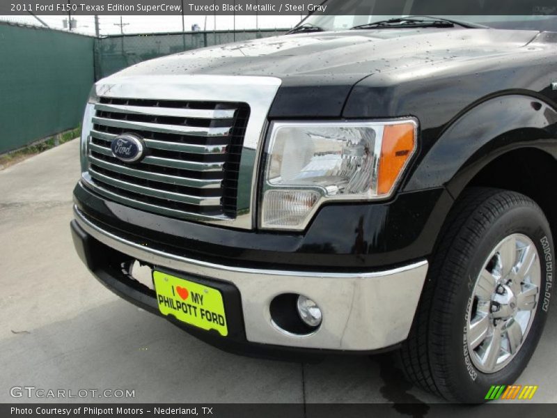 Tuxedo Black Metallic / Steel Gray 2011 Ford F150 Texas Edition SuperCrew