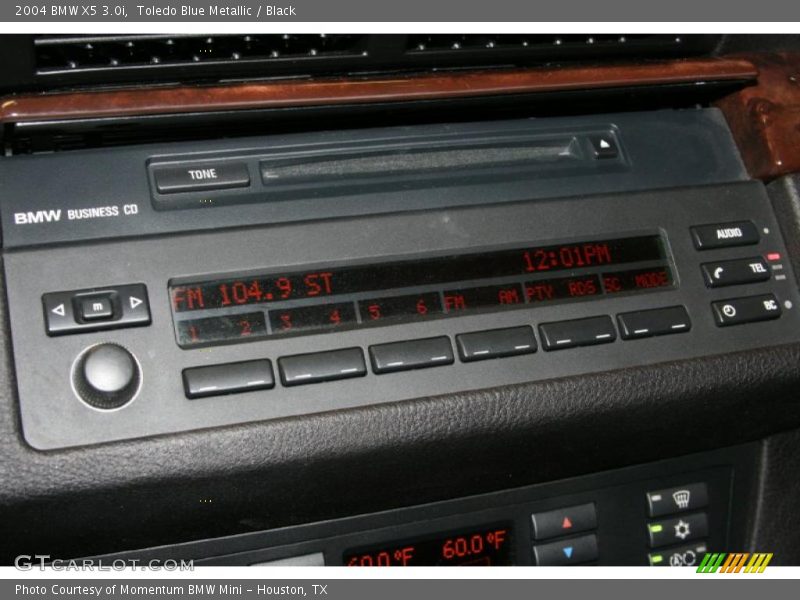 Toledo Blue Metallic / Black 2004 BMW X5 3.0i