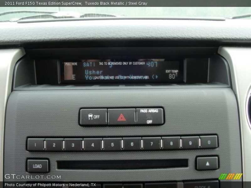 Tuxedo Black Metallic / Steel Gray 2011 Ford F150 Texas Edition SuperCrew