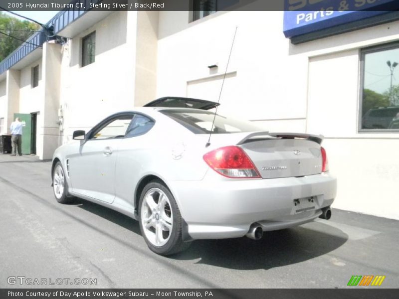 Sterling Silver / Black/Red 2005 Hyundai Tiburon GT