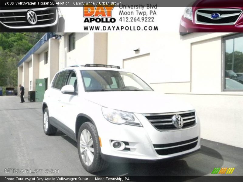 Candy White / Urban Brown 2009 Volkswagen Tiguan SE 4Motion