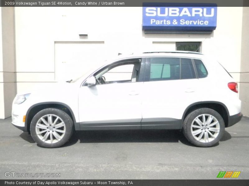 Candy White / Urban Brown 2009 Volkswagen Tiguan SE 4Motion