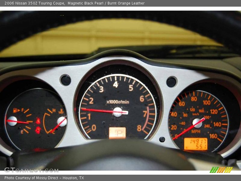 Magnetic Black Pearl / Burnt Orange Leather 2006 Nissan 350Z Touring Coupe