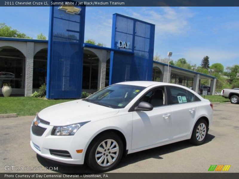 Summit White / Jet Black/Medium Titanium 2011 Chevrolet Cruze LS