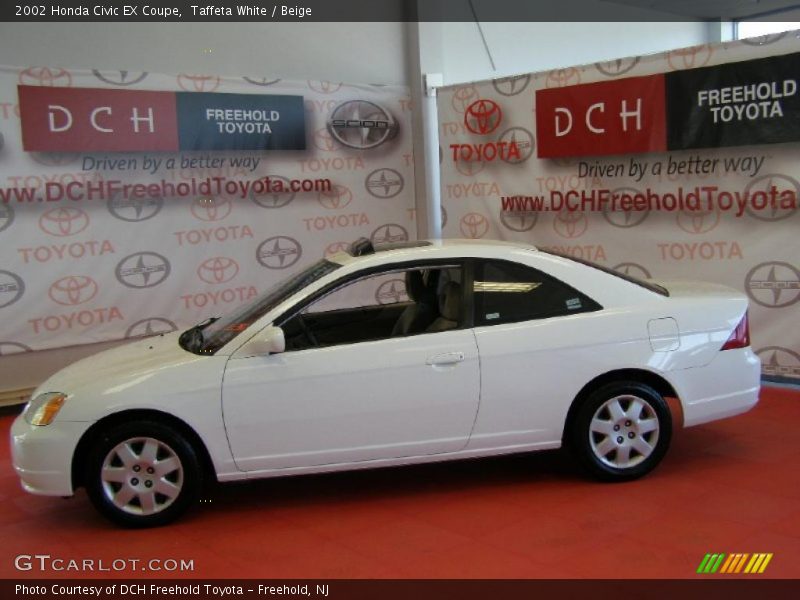 Taffeta White / Beige 2002 Honda Civic EX Coupe
