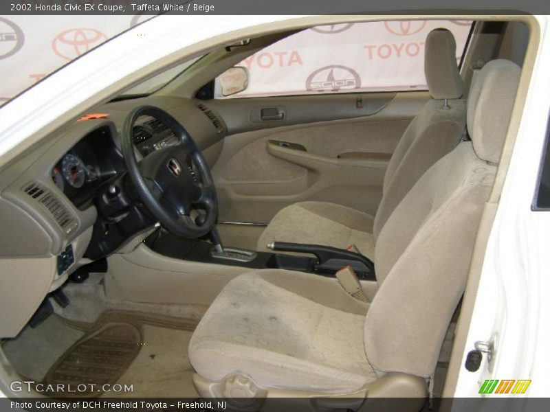 Taffeta White / Beige 2002 Honda Civic EX Coupe