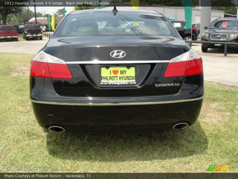 Black Noir Pearl / Saddle 2011 Hyundai Genesis 4.6 Sedan