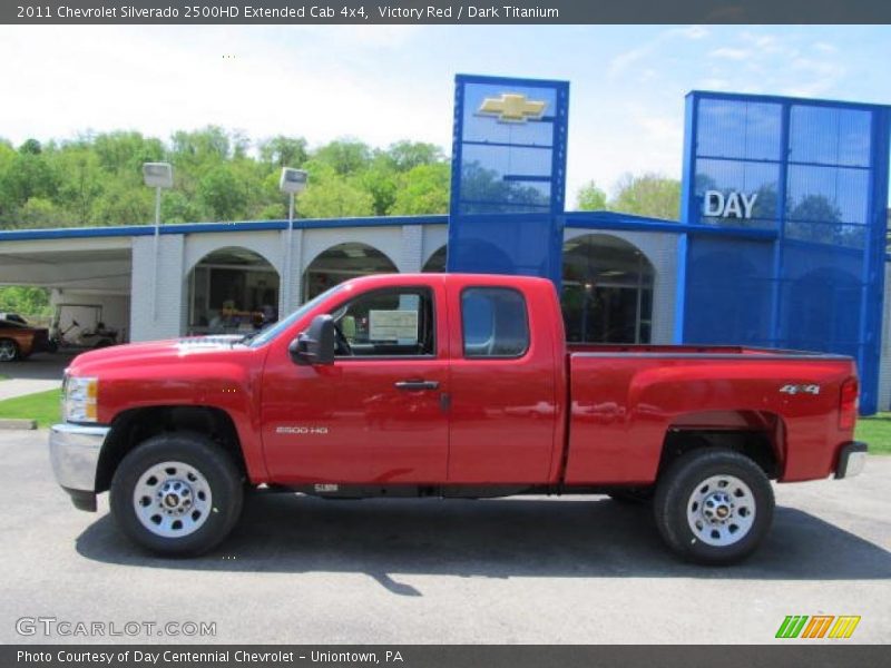 Victory Red / Dark Titanium 2011 Chevrolet Silverado 2500HD Extended Cab 4x4