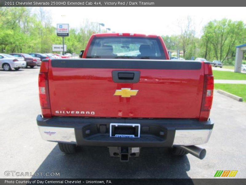Victory Red / Dark Titanium 2011 Chevrolet Silverado 2500HD Extended Cab 4x4