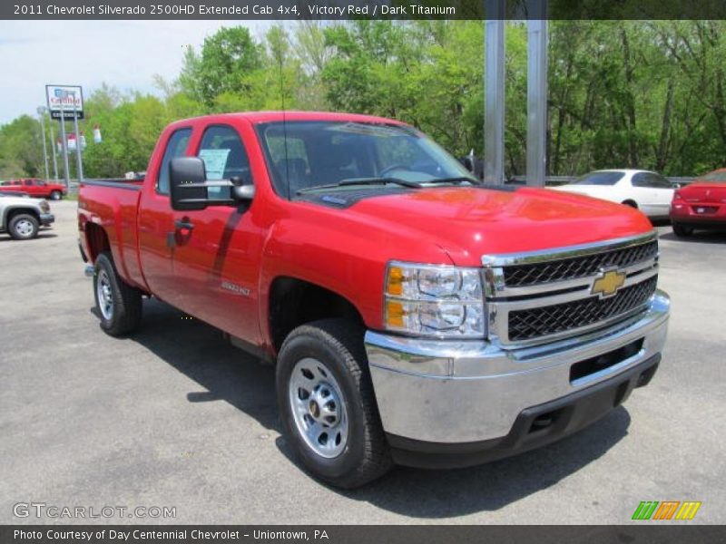 Victory Red / Dark Titanium 2011 Chevrolet Silverado 2500HD Extended Cab 4x4