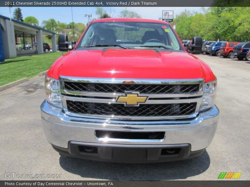 Victory Red / Dark Titanium 2011 Chevrolet Silverado 2500HD Extended Cab 4x4
