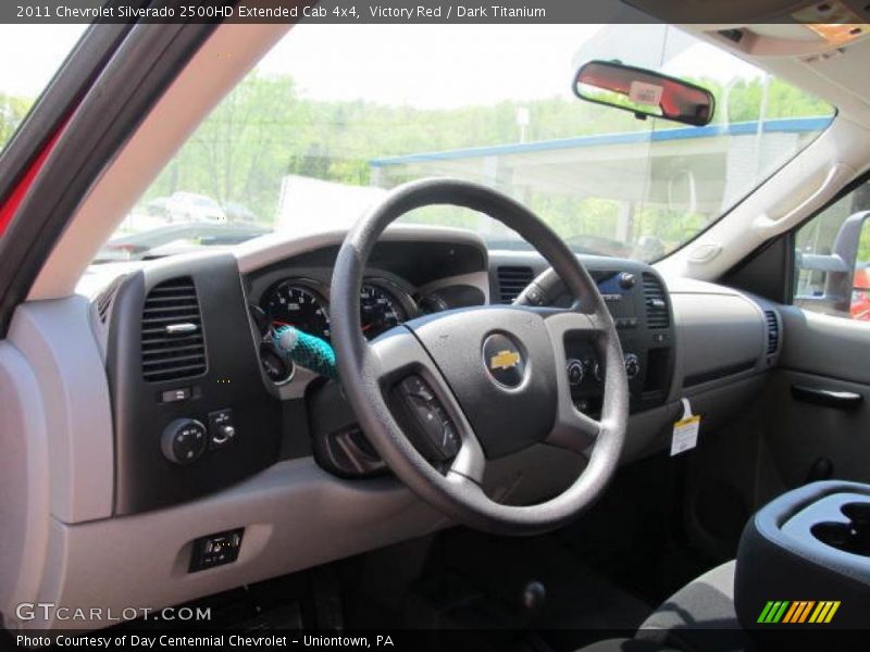 Victory Red / Dark Titanium 2011 Chevrolet Silverado 2500HD Extended Cab 4x4