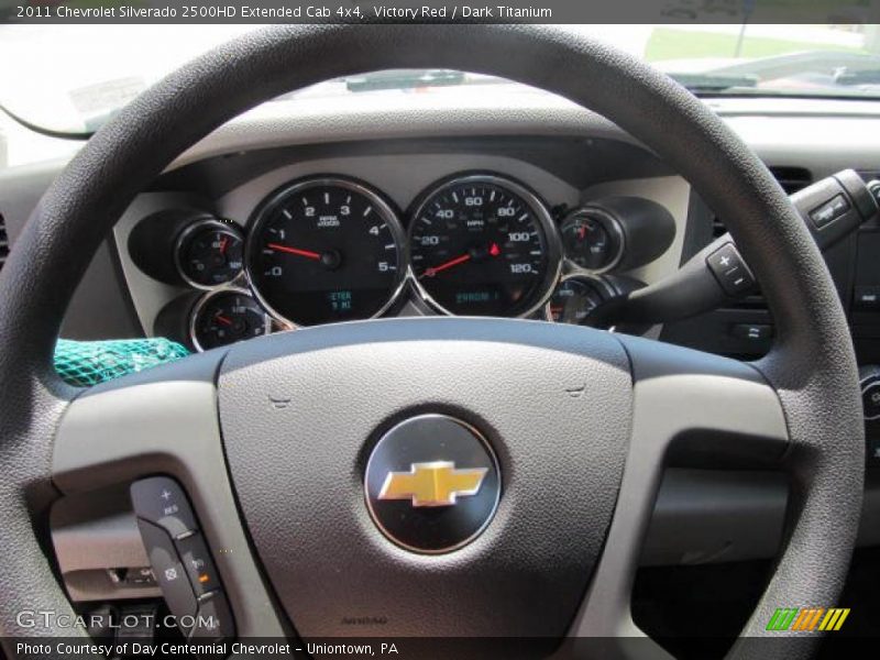 Victory Red / Dark Titanium 2011 Chevrolet Silverado 2500HD Extended Cab 4x4