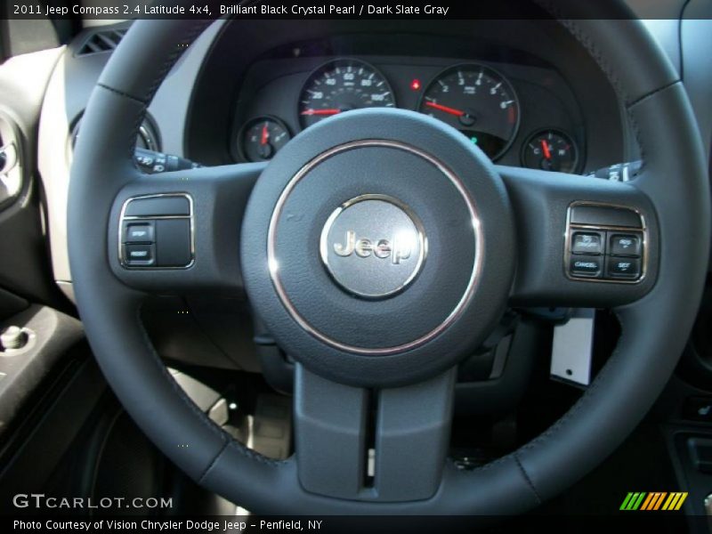 Brilliant Black Crystal Pearl / Dark Slate Gray 2011 Jeep Compass 2.4 Latitude 4x4