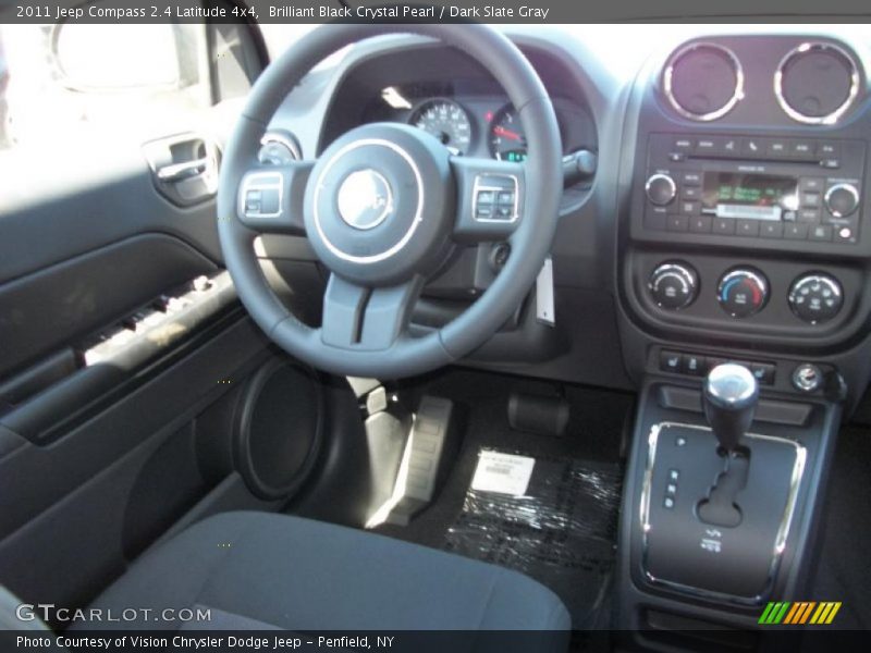 Brilliant Black Crystal Pearl / Dark Slate Gray 2011 Jeep Compass 2.4 Latitude 4x4